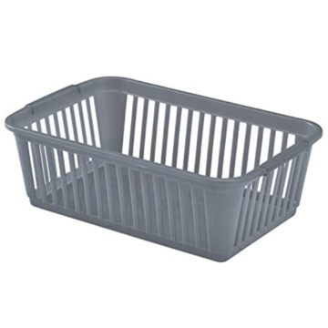 Whitefurze Plastic Handy Basket 25cm Silver