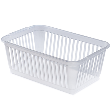 Whitefurze Plastic Handy Basket 30cm Clear