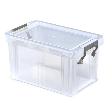 Whitefurze 1.7 Litre Allstore Storage Box with Silver Clamp