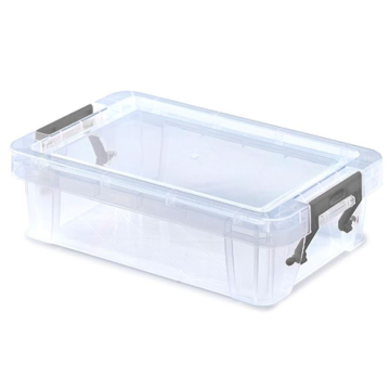 Whitefurze 0.8 Litre Allstore Storage Box with Silver Clamp