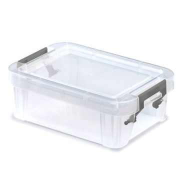 Whitefurze 0.3 Litre Allstore Storage Box with Silver Clamp
