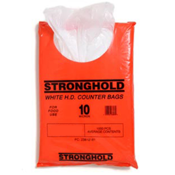 Stronghold White HD Counter Bag / Food Bag 6&quot;x8&quot; (Pack 1000)