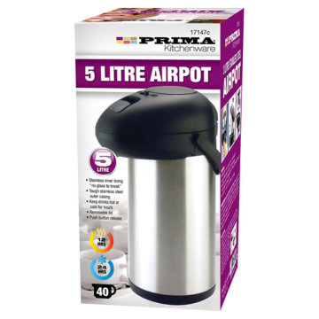 Prima Vacuum Airpot Tea / Coffee Dispenser 5 Litre