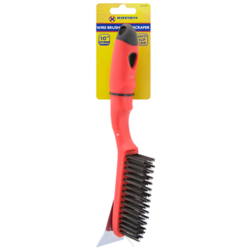Marksman Wire Brush &amp; Scraper - Antislip Grip - 10&#039;&#039; / 25cm