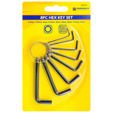 Marksman 8pcs Allen Hex Key Set - Metric