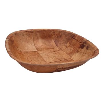 Woven Wood Square Salad Bowl 8&quot;