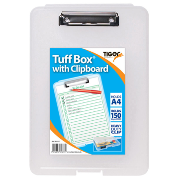 Tiger A4 Tuff Box with Clipboard 33x24x2cm