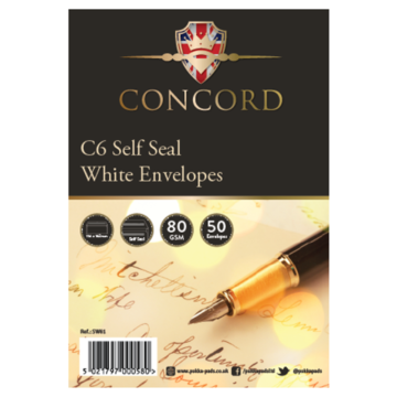 White Envelope C6 Self Seal (Pack 50)
