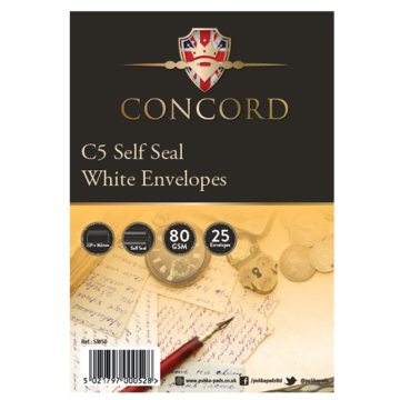 White Envelope C5 Self Seal (Pack 25)