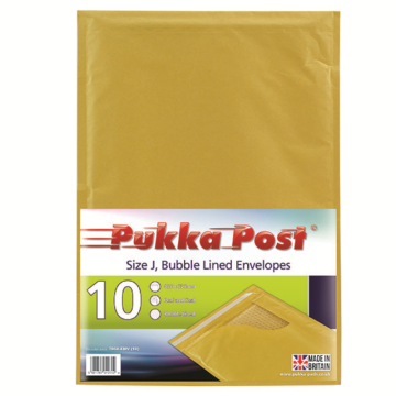 Bubble Lined Envelope Peel &amp; Seal Size J (Pack 10)