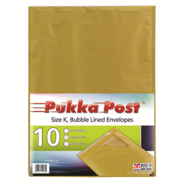 Bubble Lined Envelope Peel &amp; Seal Size K (Pack 10)