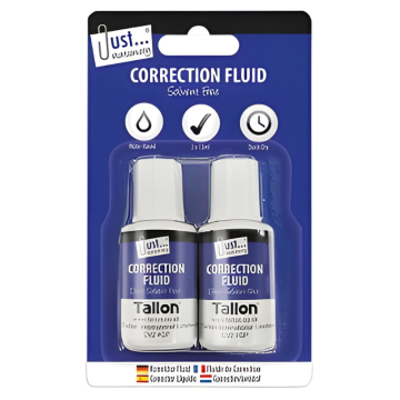 Just Stationery Correction Fluid (Pack 2)