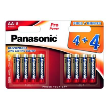 Panasonic Alkaline Batteries AA 4+4 (Pack 8)