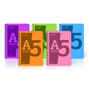 Silvine Twin Wire Notebook Lined 160 Pages A5