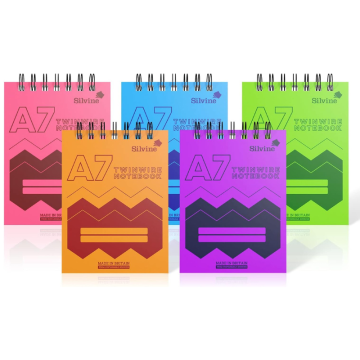 Silvine Twin Wire Notebook Lined 160 Pages A7
