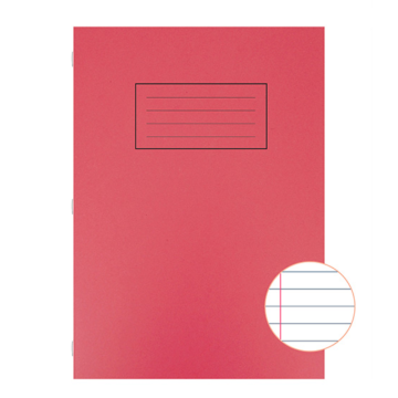 Silvine A4 Exercise Book Lined 80 pages Red EX107 (Pack 10)