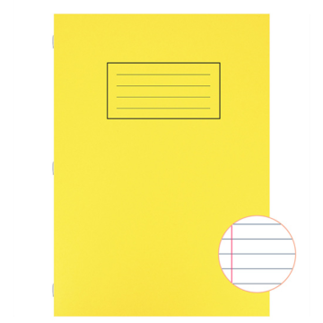 Silvine A4 Exercise Book Lined 80 pages Yellow (Pack 10)