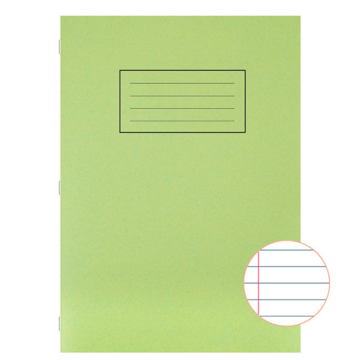 Silvine A4 Exercise Book Lined 80 pages Green (Pack 10)