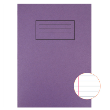 Silvine A4 Exercise Book Lined 80 pages Purple (Pack 10)