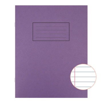 Silvine Exercise Book Lined 80 Pages 229x178mm Purple EX100 (Pack 10)