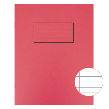 Silvine Exercise Book Lined 80 Pages 229x178mm Red EX101 (Pack 10)
