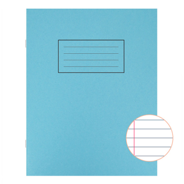 Silvine Exercise Book Lined 80 Pages 229x178mm Blue EX104 (Pack 10)