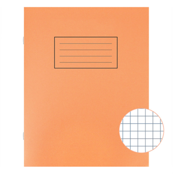 Silvine Exercise Book 5mm Square 80 Pages 229x178mm Orange EX105 (Pack 10)
