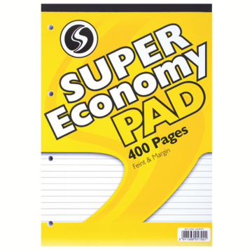 Silvine A4 Super Economy Refil Pad Lined with Margin 400 Pages