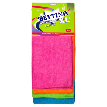 Bettina XL Microfibre Cloths Multicolour (Pack 4)