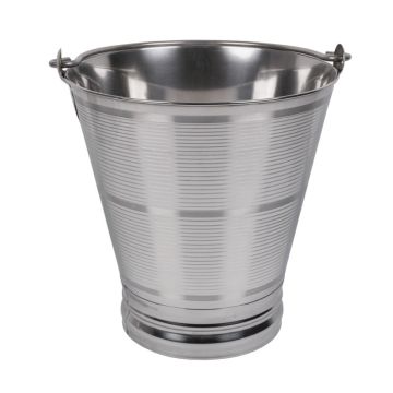 Stainless Steel Tapered Bucket No 10 with Base 9 Litre