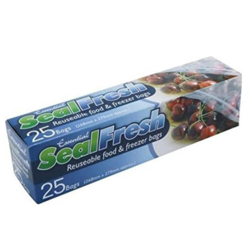 Seal Fresh Reusable Food &amp; Freezer Bags 268 x 279mm (Pack 25)