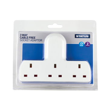 Status 3 Way Cable Free Extension socket