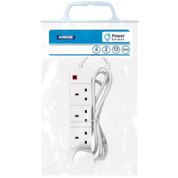 Status 4 Way 2 Meter Extension Wire Socket with Neon Indicator