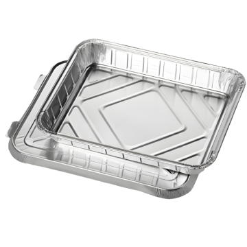 Aluminium Meal Dishes with Lids 930ml 17.7 x 22.5 x 3cm (Pack 50)