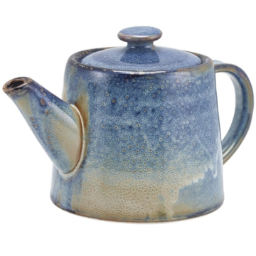 Genware Terra Porcelain Aqua Blue Teapot 50cl/17.6oz