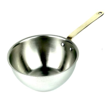 Mini Steel Wok With Brass Handle 12 x 5.5cm