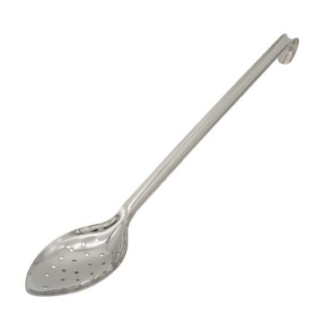 Stainless Steel Perforated Serving Spoon with Hook End 19&quot;
