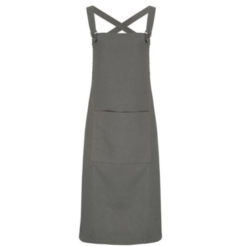 Denim Cross Back Barista Bib Apron Dark Grey 72 x 86 cm