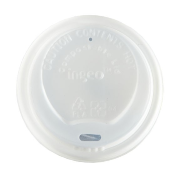 Compostable Domed Sip-thru Lid to fit 8oz Cup (Pack 100) [1000]
