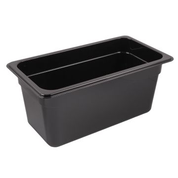 Gastronorm Pan Black Polycarbonate 1/3 150mm Deep