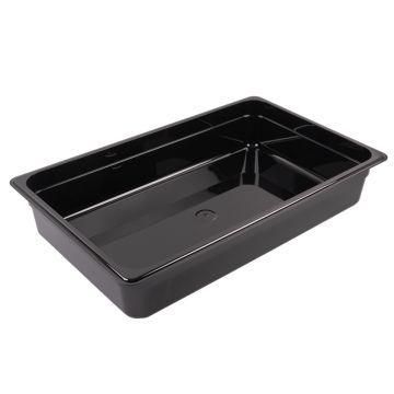 Gastronorm Pan Black Polycarbonate 1/1 100mm Deep