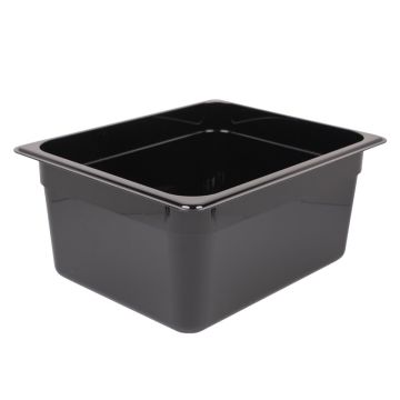 Gastronorm Pan Black Polycarbonate 1/2 150mm Deep