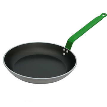De Buyer Induction Non-stick Fry Pan, Green Iron Handle, 28cm