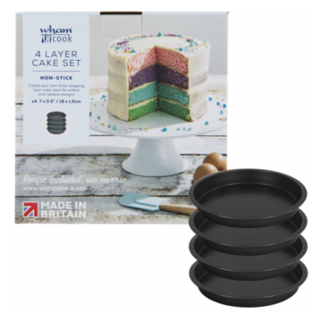Wham Cook 18cm 4 Layer Rainbow Cake Set
