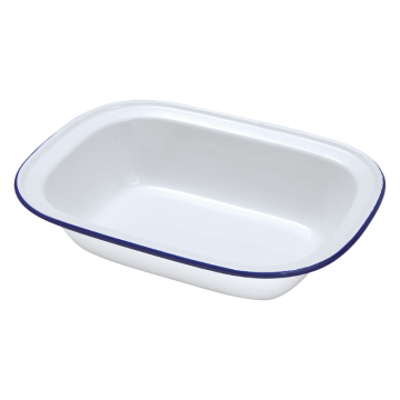 Falcon Housewares White Enamel Oblong Pie Dish 28cm