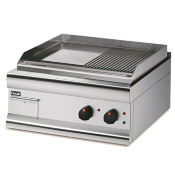 Lincat GS6/TR/E Griddle Steel Plate Half Ribbed Dual Zone 5.6 kW