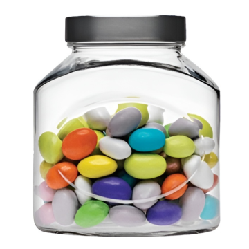 Elips Airtight Glass Jar With Metal Lid 1 Litre