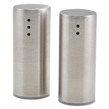 Stainless Steel Straight Sided Salt &amp; Pepper Set 7.5cm