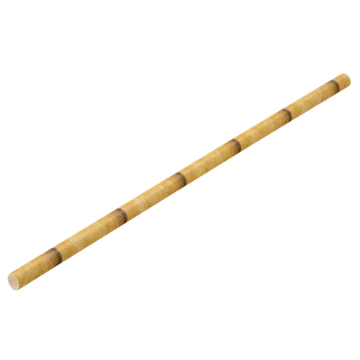 Paper Natural Bamboo Straw 8&quot; x 6mm (Pack 250)