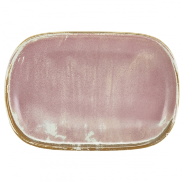 Genware Terra Porcelain Rose Narrow Rectangular Plate 24 x 16.5cm